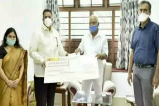 Hatti gani donated 5 crore rupees to CM Relief Fund