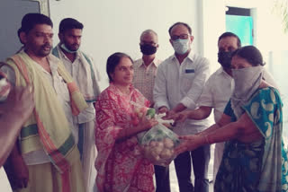 Distribution of essentials to Brahmin families in anakapalli