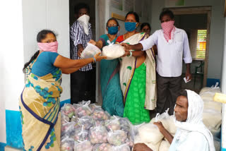 rice and daily needs distribute to vizianagaram agency villages