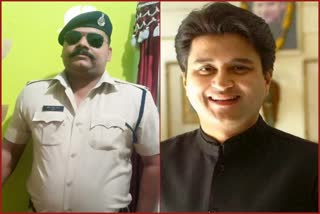 scindia calls policeman over phone