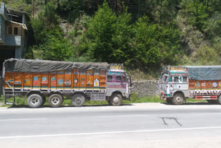 Ration trucks stand for seven days in Bashing kullu