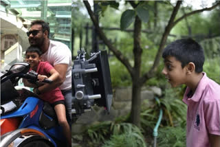 Ajay Devgn's 9 YO turns assistant director for Thahar Ja song