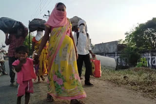 pregnant walks hyderabad to gondia