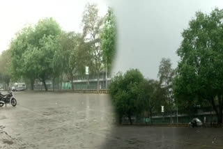delhi weather update Rain lashes parts in delhi