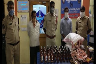police raids on wine and gutka shops in vizianagarm dst seized all stock