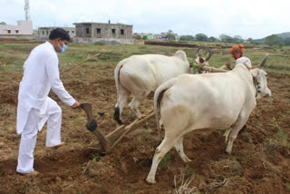 ଅକ୍ଷୟ ତୃତୀୟାରେ ଅଖିମୁଠି ବୁଣିଲେ କୃଷିମନ୍ତ୍ରୀ ଅରୁଣ ସାହୁ