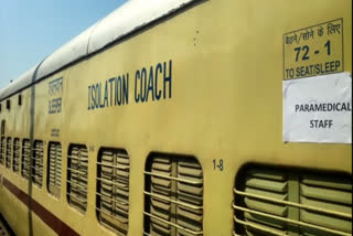 12 isolation coaches ready at moradabad railway junction in uttar pradesh