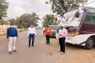 Buses went to Gujarat to bring back laborers