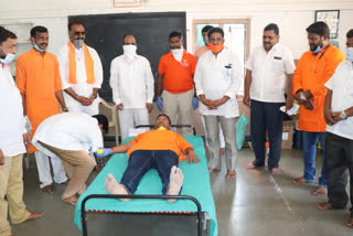 blood donation camp in alwin colony division in medchal district