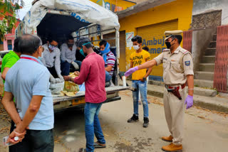 Happy Club Dhamrol distribute food items