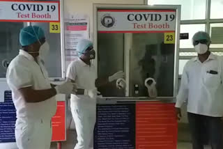 Churu news, Corona test booths, Corona test