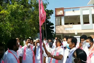 mla bhaskar rao flag hoisting at mla quarters miryalaguda nalgonda district