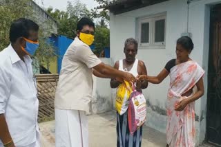 thamaraikulam Panchayat distribute corona relief items
