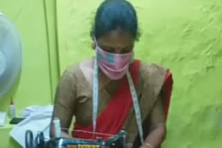 Mask making by Corona Warrior Anganwadi activist