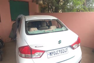 Municipal CMO's car stoned and broke glass