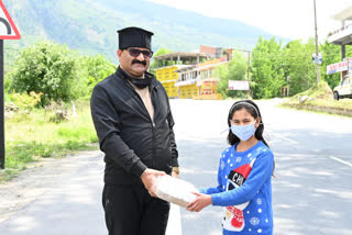 little girl made masks