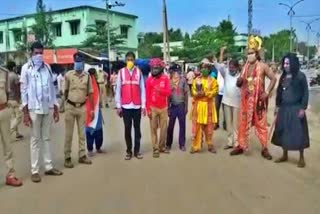 ಸ್ಕೌಟ್ಸ್​​ ಆ್ಯಂಡ್​ ಗೈಡ್ಸ್​​ ವಿದ್ಯಾರ್ಥಿಗಳಿಂದ ಕೊರೊನಾ ಜಾಗೃತಿ