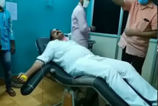 kodad mla bollam mallaiah blood donation