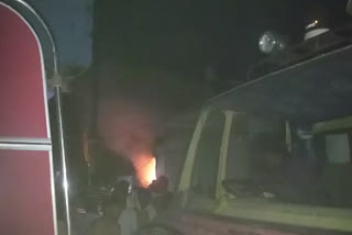 Shoe warehouse caught fire in Sagar