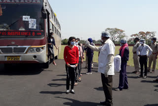 Bus reached  student from Kota