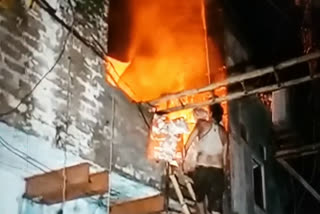 fire in slipper shop in morena