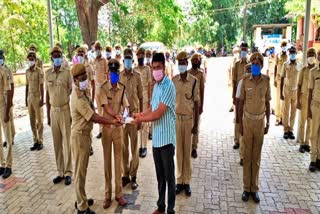 MLA Harish Pooja gave encouragement to home guard