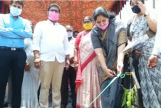 Minister Satyavati Rathod opened Paddy Purchase Center in Mulugu district