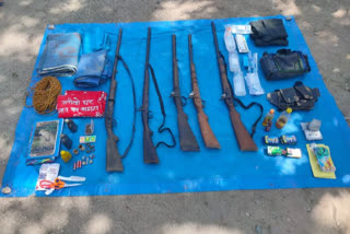 Police busts naxal camp in Chhattisgarh's Sukma  recovers arms  സുക്മ ജില്ലയിലെ നക്സൽ ക്യാമ്പ് പൊലീസ് തകർത്തു  നക്സൽ ക്യാമ്പ്