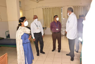 The District Collector visits the hospitals to start the Kovid Care Center