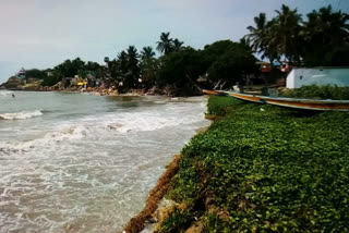 sea came forward at visakhapatnam