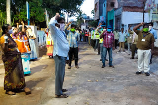 sanitary workers protest at badhvel