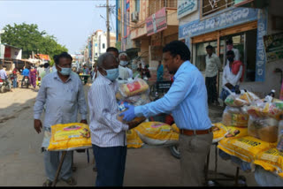 commodities distribution to pasters at prakasham district