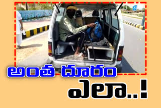 due to corona lockdown a man reached with walk from hyderabad to visakha in three days