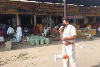 charkhi Dadri vegetable market on alert due to CORONA threat