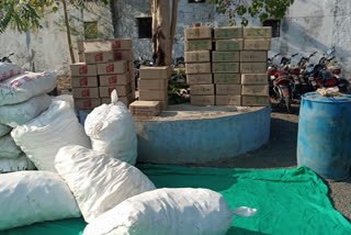 Police took action and seized thousands of liter spirits in Rajgarh