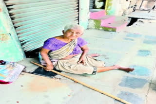 old women request everyone to help her in khammam