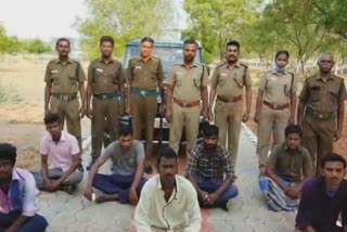 seven youngsters arrested for hunting wild animals in karur