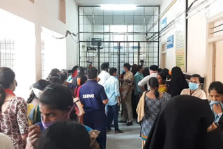 Rush of people in Chamarajanagar hospital