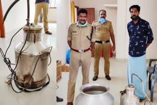 ഹാൻസ് വിൽപന  ചാരായം വാറ്റ്  പുകയില ഉൽപന്നങ്ങൾ  drugs sales man caught arrested