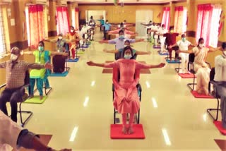 மாவட்ட ஆட்சியர் உமாமகேஸ்வரி  நோய் எதிர்ப்பு சக்தியை அதிகரிக்கும் யோகா பயிற்சி  யோகா பயிற்சி  District Collector Umamageswari  Yoga practice that boosts immunity  Yoga  Yoga Training For Immunity Increasing'  Yoga Practice for Increasing Immunity