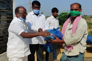 Distribution of necessities to the poor in nellore
