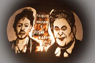 tribute to rishi and irrfan by sand animation