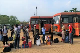 कोटा से महाराष्ट्र के लिए छात्र रवाना, Students leave for Maharashtra from Kota