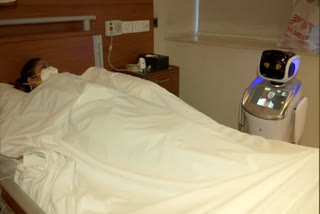 humanoid robot installed in covid 19 ward of fortis hospital to help doctor in gurugram
