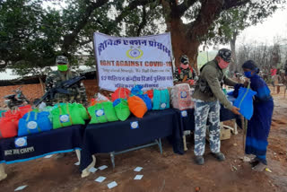 CRPF jawan helping villagers in Sarguja amidst red terror