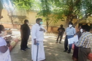 mla srinivasulu meeting with pullampeta doctors, officers to regulate covid case