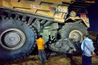 accident in dumper ground Kusmunda mine korba