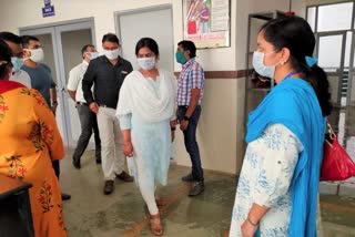 national health mission director inspects covid-19 hospitals