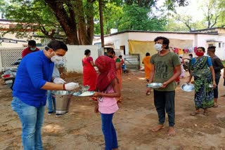 Distribution of food grains in Beldih village jamshedpur