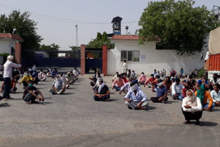 Behror news, Labour Day in Behror, Labour protested